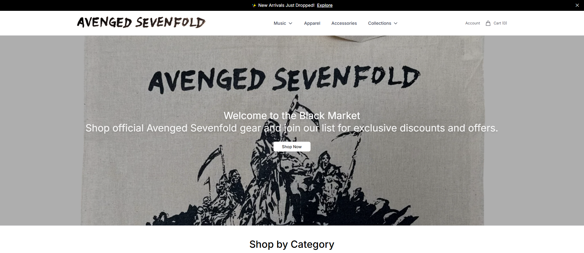 Stored capture of a7xworldofficial.shop