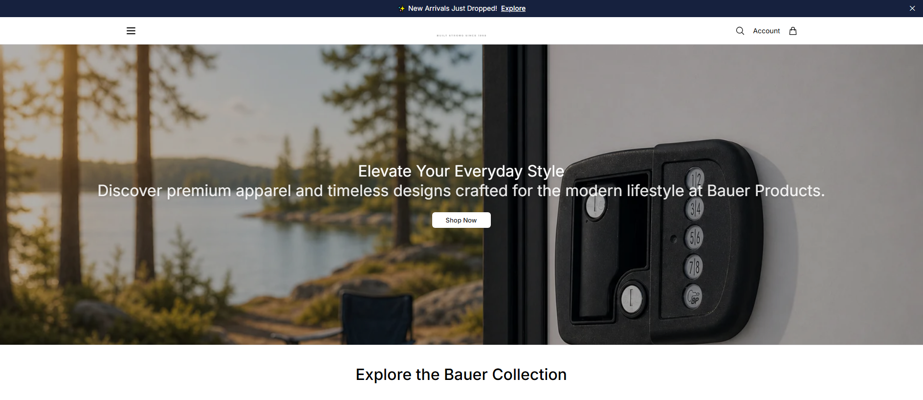 Stored capture of bauerproductshq.shop