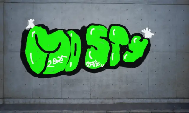 Graffiti artwork by Mosty