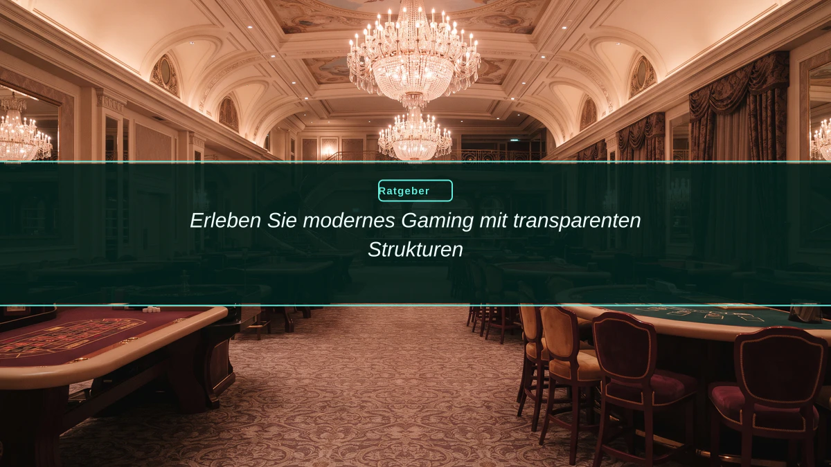 Erleben Sie modernes Gaming mit transparenten Strukturen