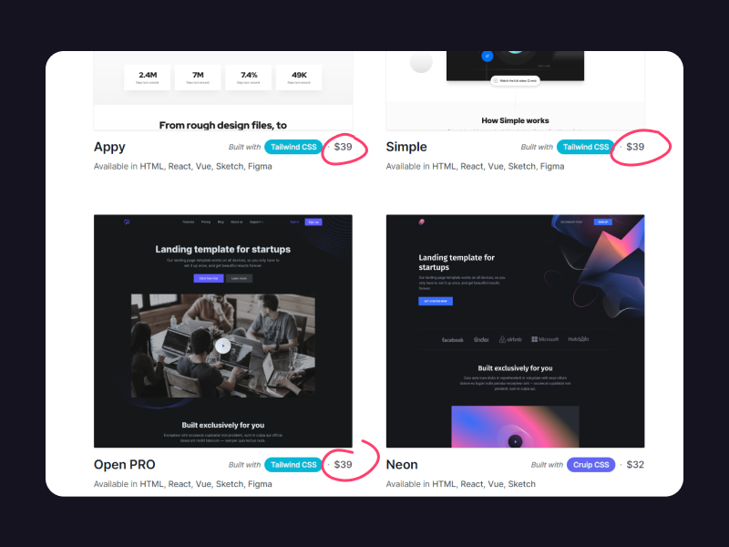 Templates from Cruip