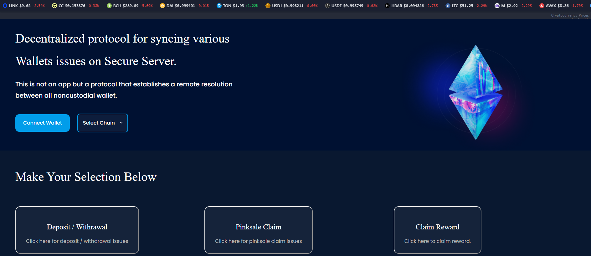 Screenshot of derivrelay.pages.dev