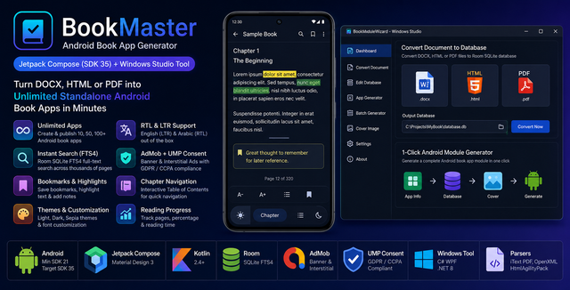 BookMaster Android Ebook App Builder