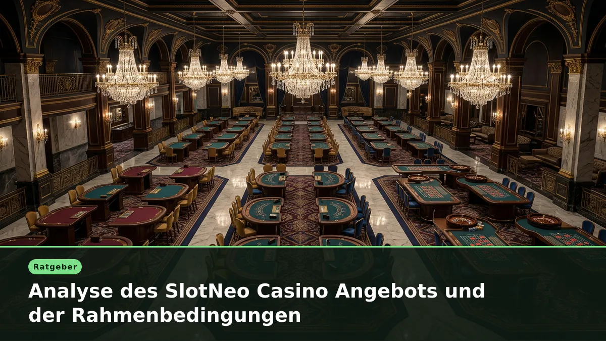 Analyse des SlotNeo Casino Angebots und der Rahmenbedingungen