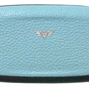 Light Blue leather Card Case front