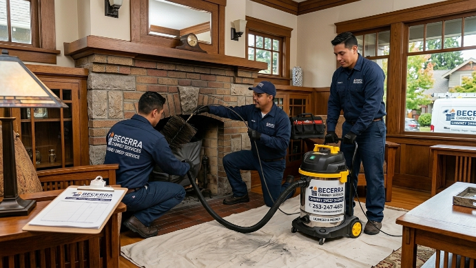 Becerra Chimney Services technician at work