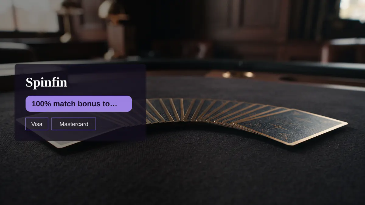 Spinfin casino — welkomstbonus 100% match bonus tot €2.000 + 150 FS, betalingen: Visa, Mastercard, Skrill, Neteller, Paysafecard