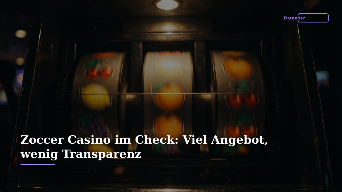 Zoccer Casino im Check: Viel Angebot, wenig Transparenz