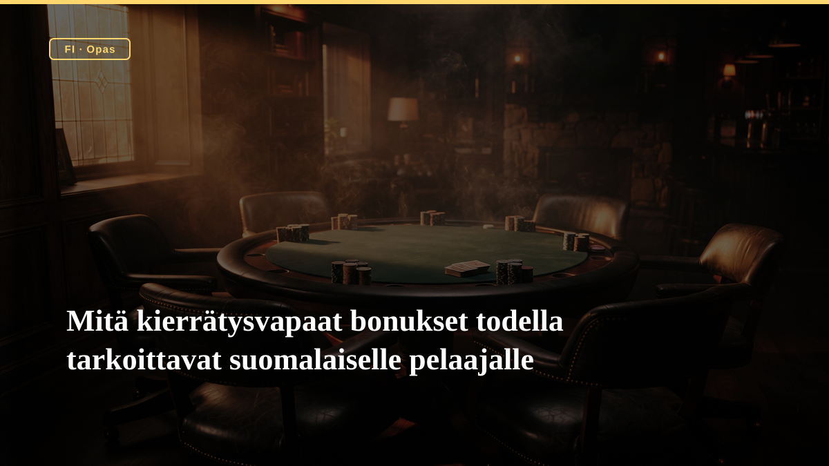 Mitä kierrätysvapaat bonukset todella tarkoittavat suomalaiselle pelaajalle
