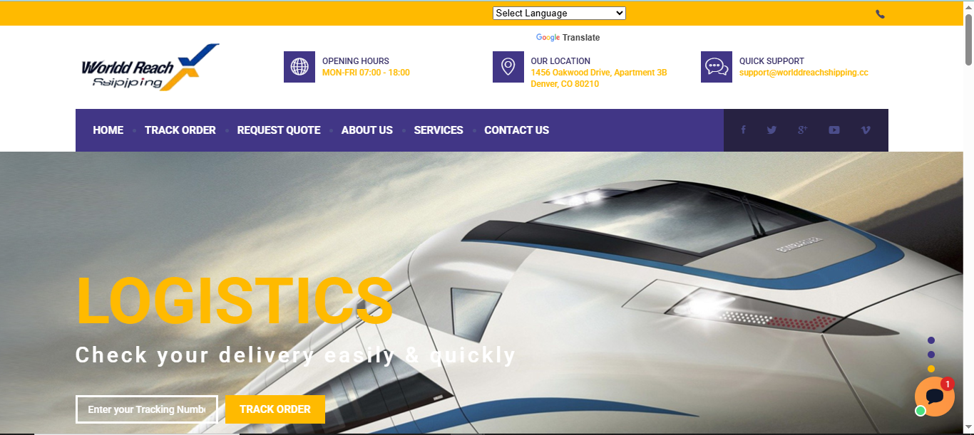 World Reach Logistics Website