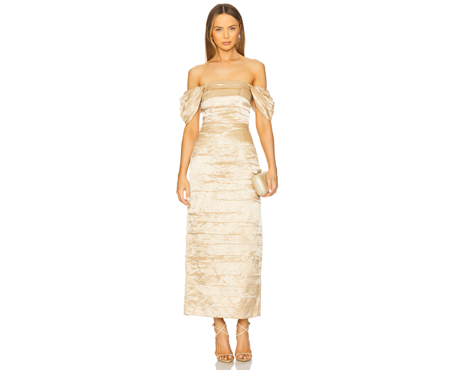 Vestido Midi Zara Drapeado