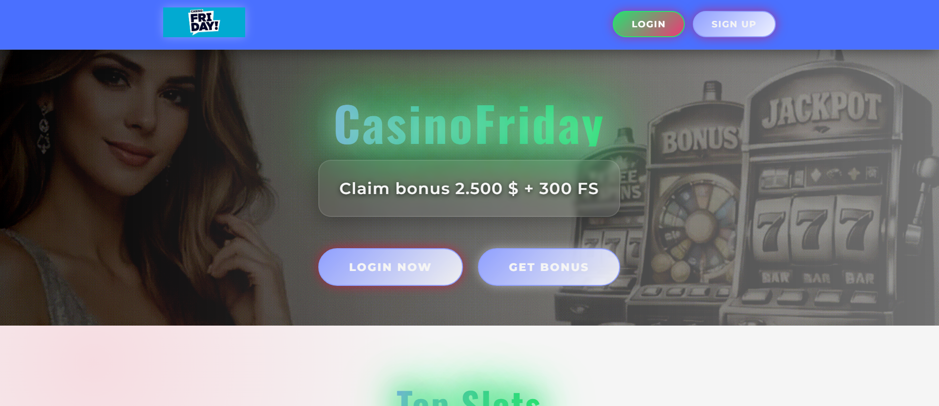 Stored capture of casinofridayca.com