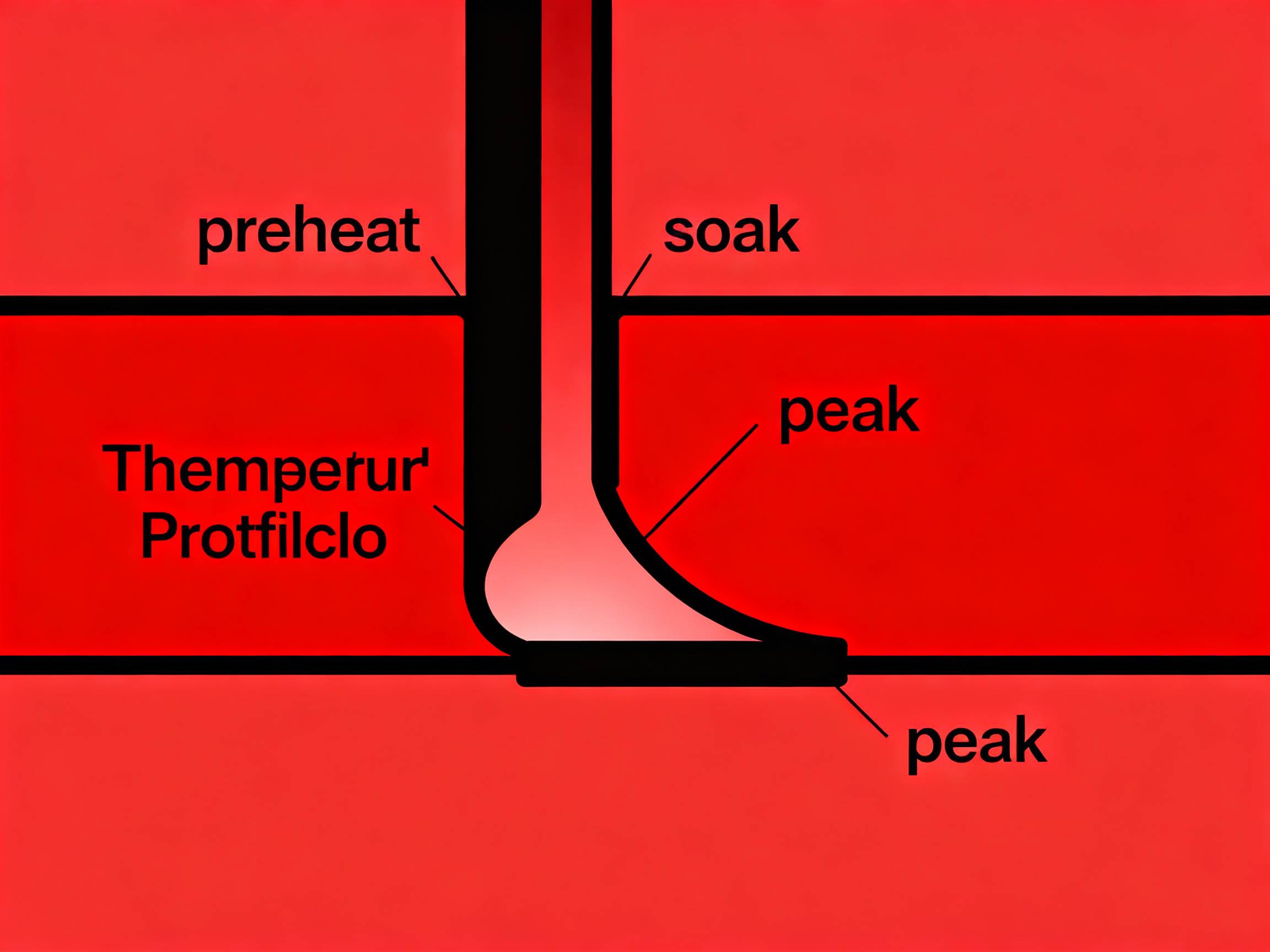 Thermal profiling solder joint cross-section.