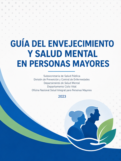 Portada de la guía de salud mental en personas mayores