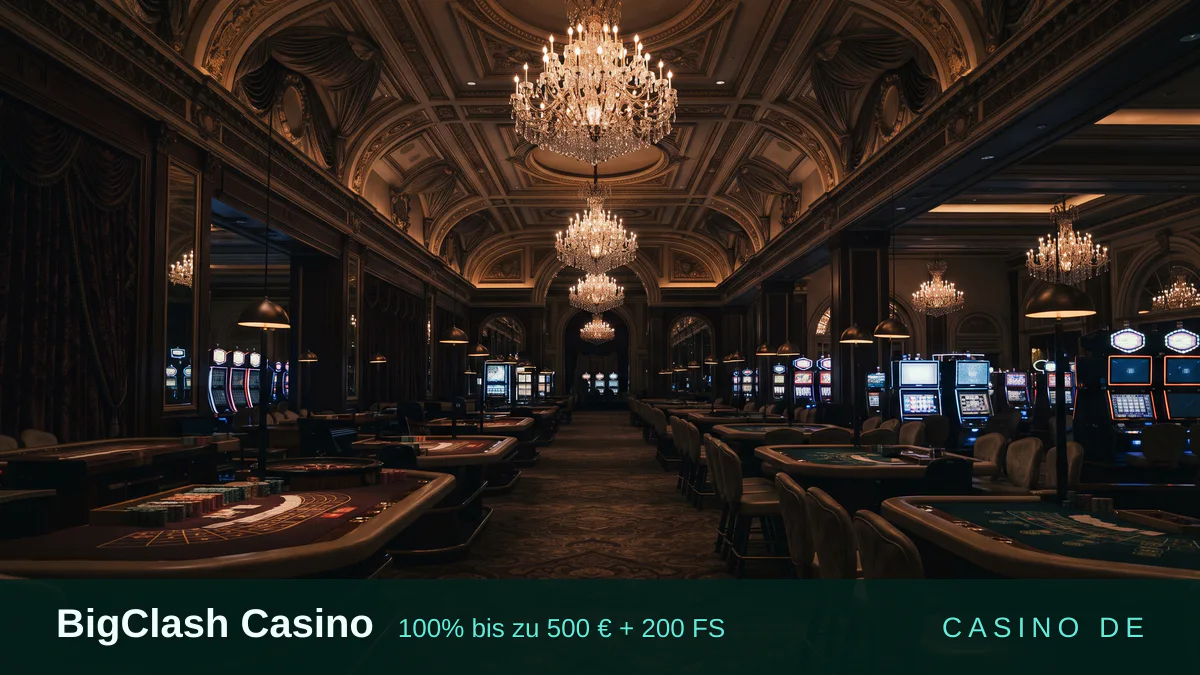 BigClash Casino — Willkommensbonus 100% bis zu 500 € + 200 FS, Zahlungen: Visa, Mastercard, Skrill, Neteller, Sofort