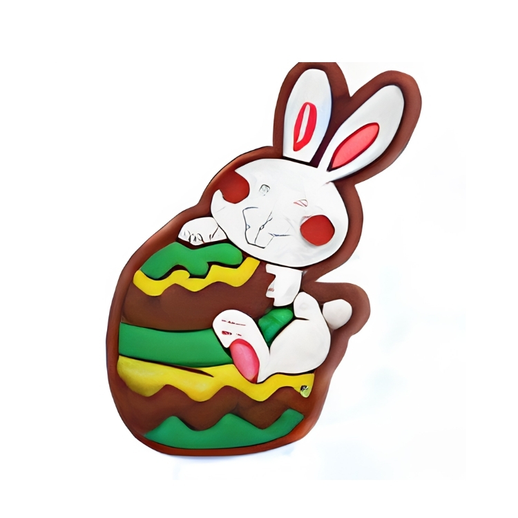 Lapin oeuf rayé