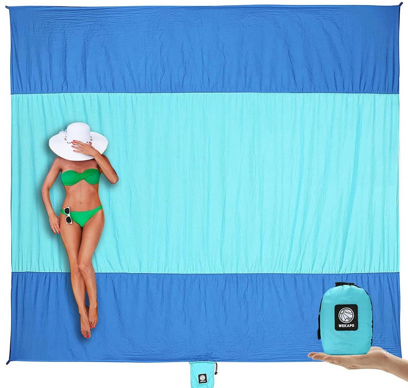 WEKAPO Beach Blanket Sandproof Waterproof