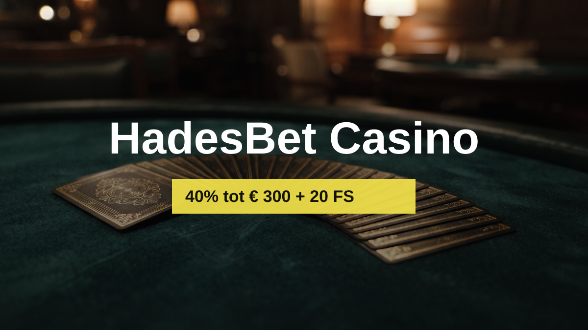 HadesBet Casino — welkomstbonus 40% tot € 300 + 20 FS, betalingen: Visa, Mastercard, iDEAL, Bitcoin, Ethereum HadesBet Casino — welkomstbonus 40% tot € 300 + 20 FS, betalingen: Visa, Mastercard, iDEAL, Bitcoin, Ethereum