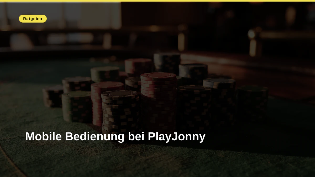 Mobile Bedienung bei PlayJonny