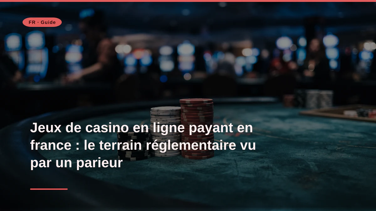 Jeux de casino en ligne payant en france : le terrain réglementaire vu par un parieur