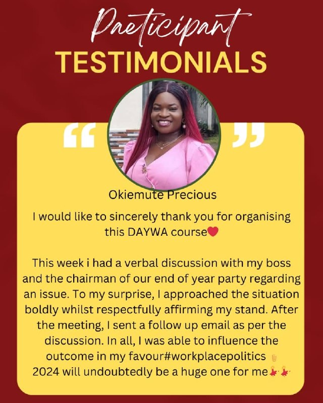 Attendee testimonial