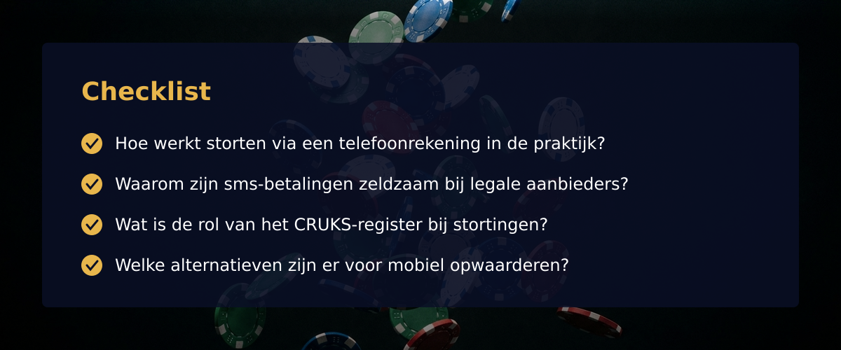 Hoe mobiel betalen de Nederlandse gokmarkt beïnvloedt — Checklist
