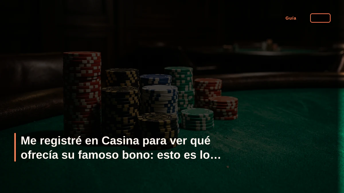 Me registré en Casina para ver qué ofrecía su famoso bono: esto es lo que me encontré