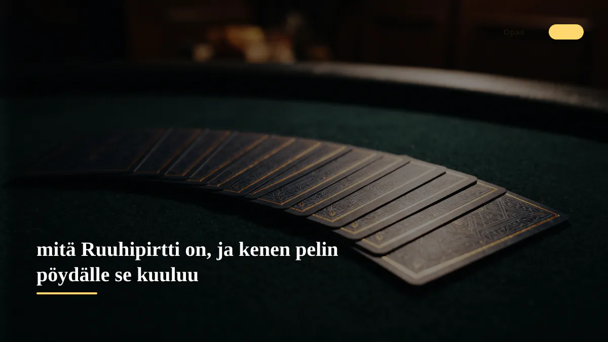 mitä Ruuhipirtti on, ja kenen pelin pöydälle se kuuluu