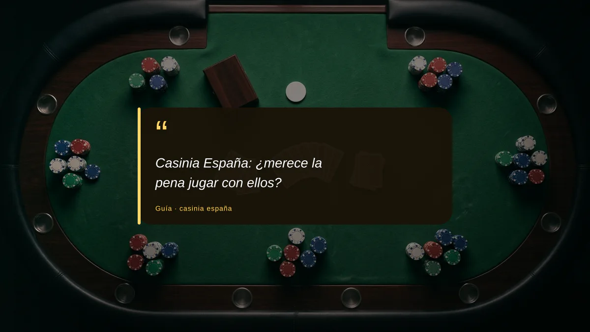 Casinia España: ¿merece la pena jugar con ellos?