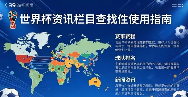 2026 世界杯资讯栏目查找方法 赛程数据实时查看