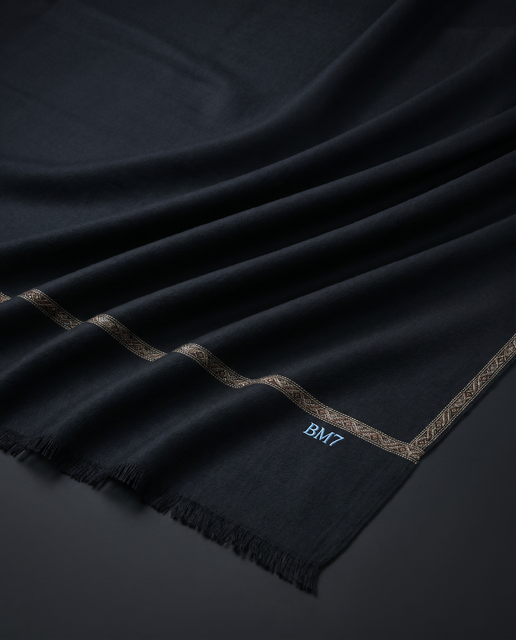 Traditional White Shawl for Men – Premium Winter Wool Shawl