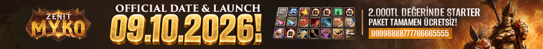 ZenitMyko.Com ▌Old Myko v.1098 ▌70 Level CAP ▌Official : 09 Ekim Cuma 22:00 ▌Starter Paket Bizden!