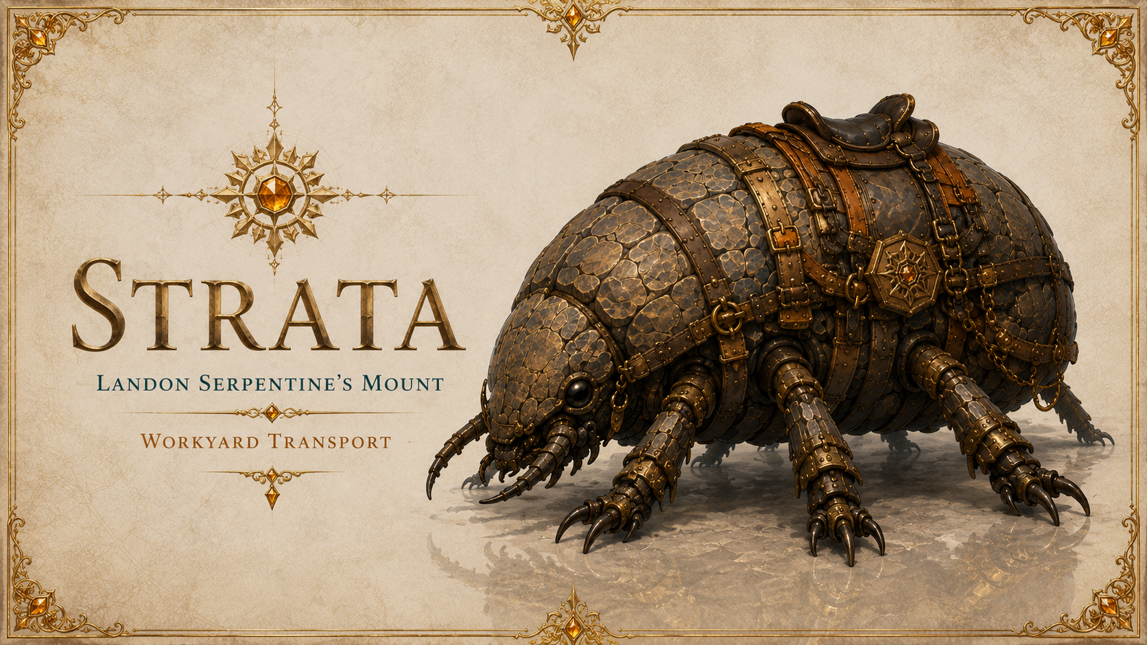 Strata, Landon Serpentine's Workyard transport beetle.
