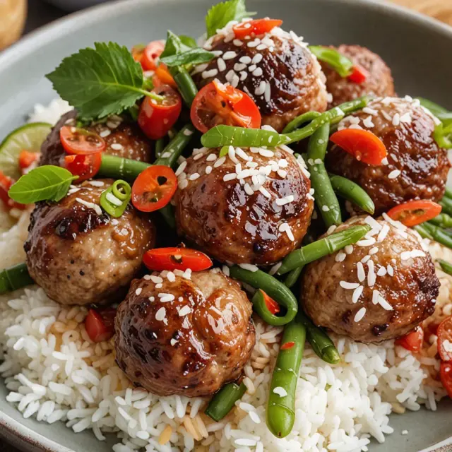 Firecracker Meatballs with Coconut Rice: A Must-Try Dish!