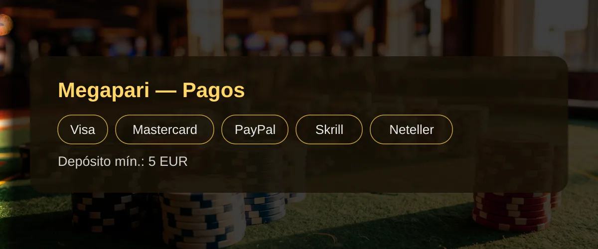 Megapari — Pagos: Visa, Mastercard, PayPal, Skrill, Neteller Megapari — Pagos: Visa, Mastercard, PayPal, Skrill, Neteller