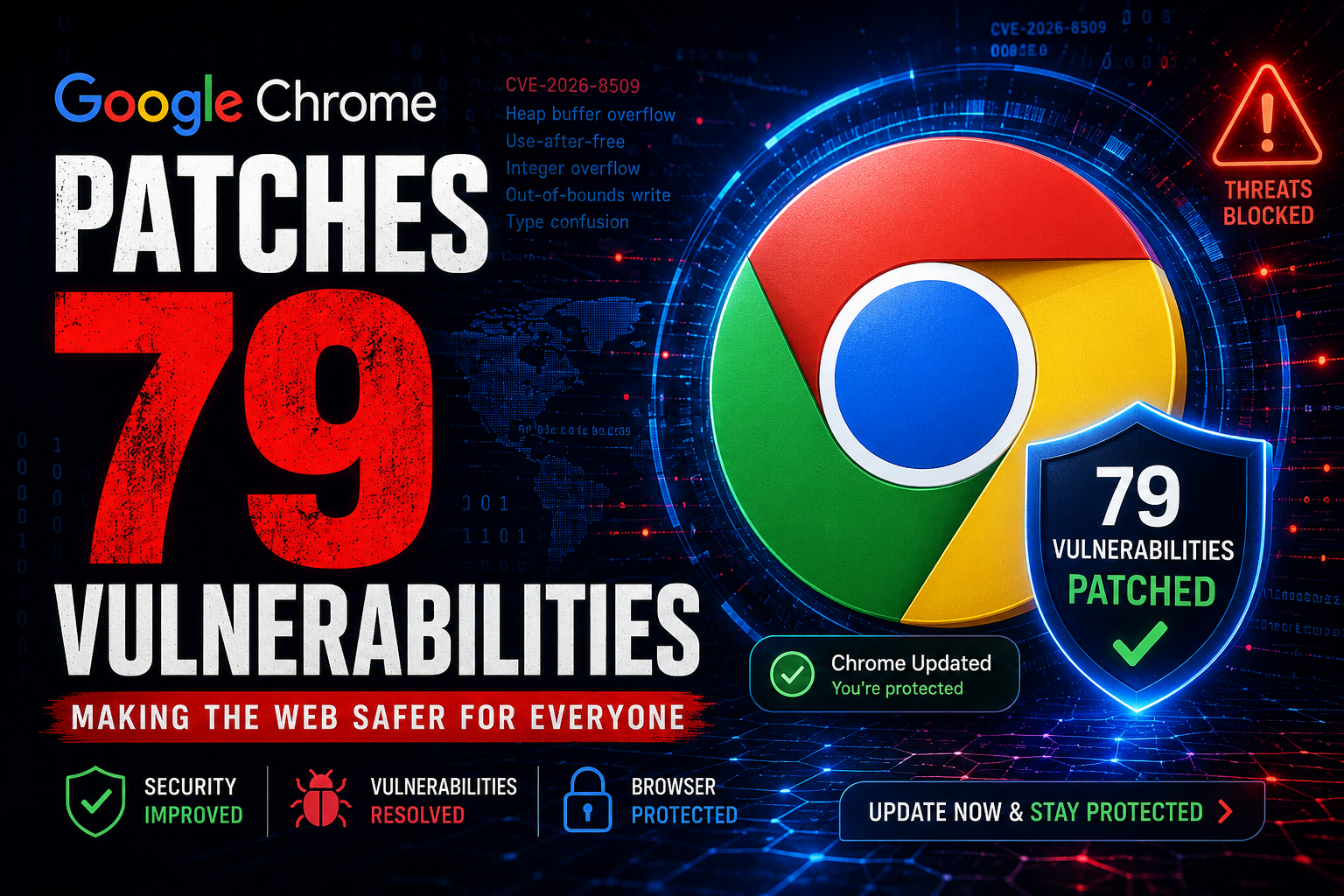 Google Chrome Fixes 79 Vulnerabilities in Major Security Update