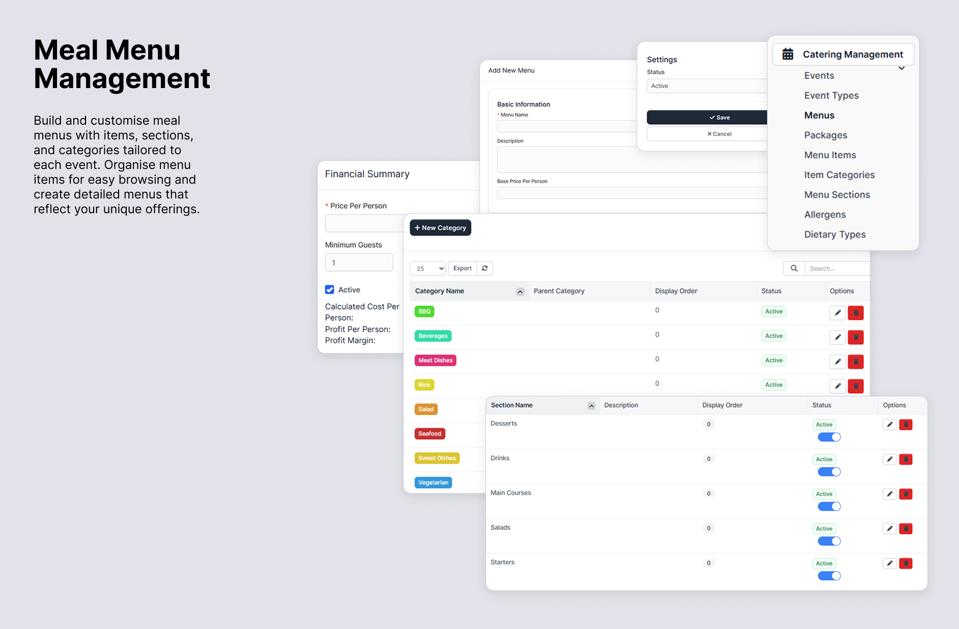Catering Management Module for Perfex CRM
