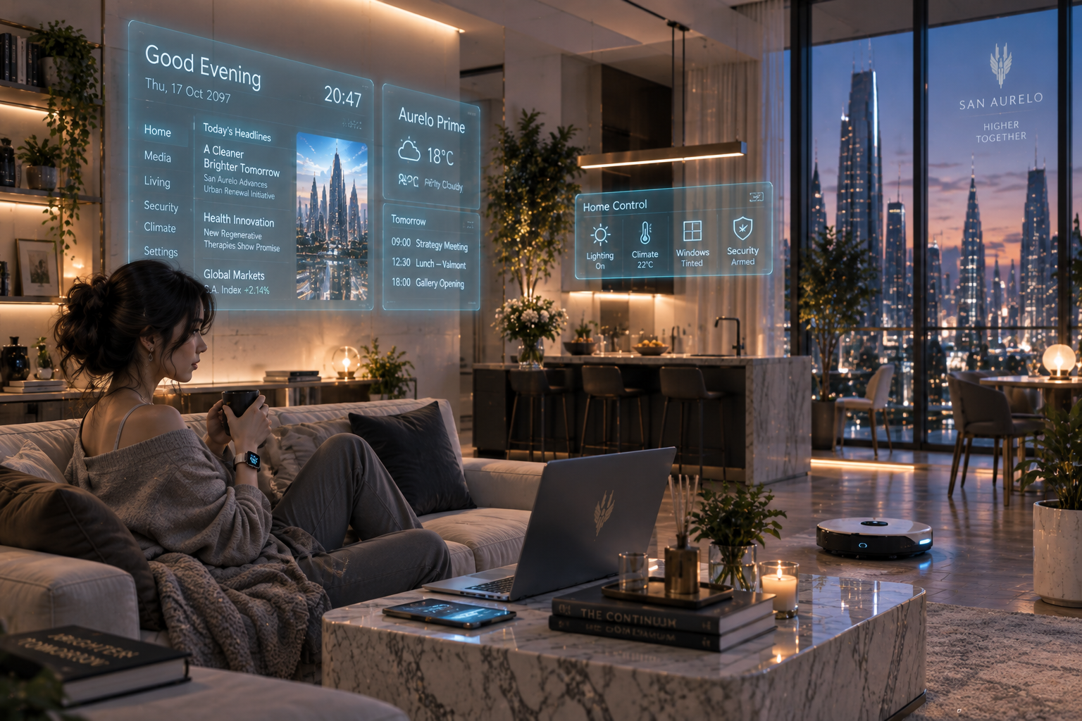 Connected smart apartment in San Aurelo