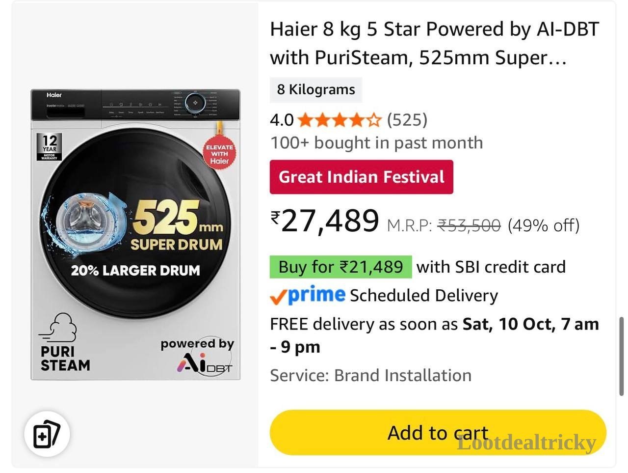 Looot Haier 8kg – Just ₹21489 | Best Deal Looot Haier 8kg – Just ₹21489 | Best Deal