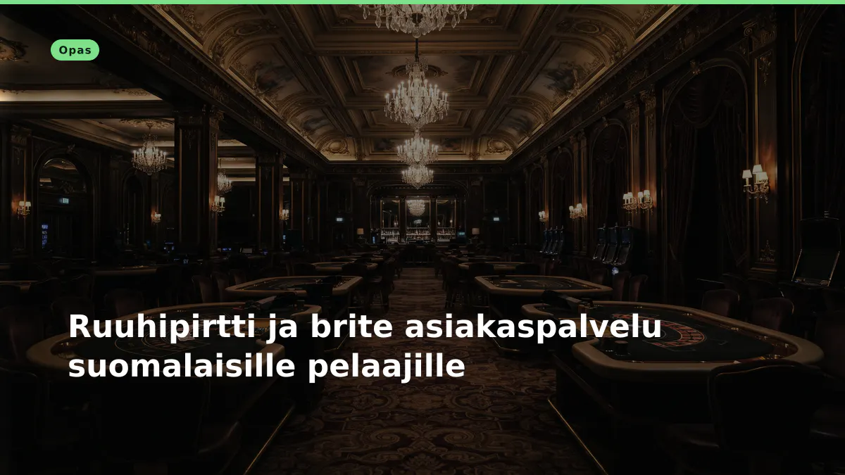 Ruuhipirtti ja brite asiakaspalvelu suomalaisille pelaajille