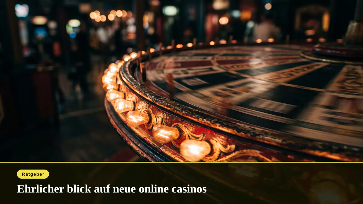 Ehrlicher blick auf neue online casinos