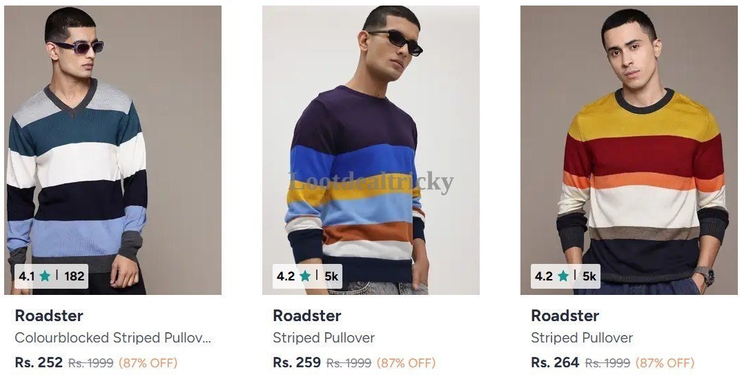 Roadster Sweaters Upto Offer Image