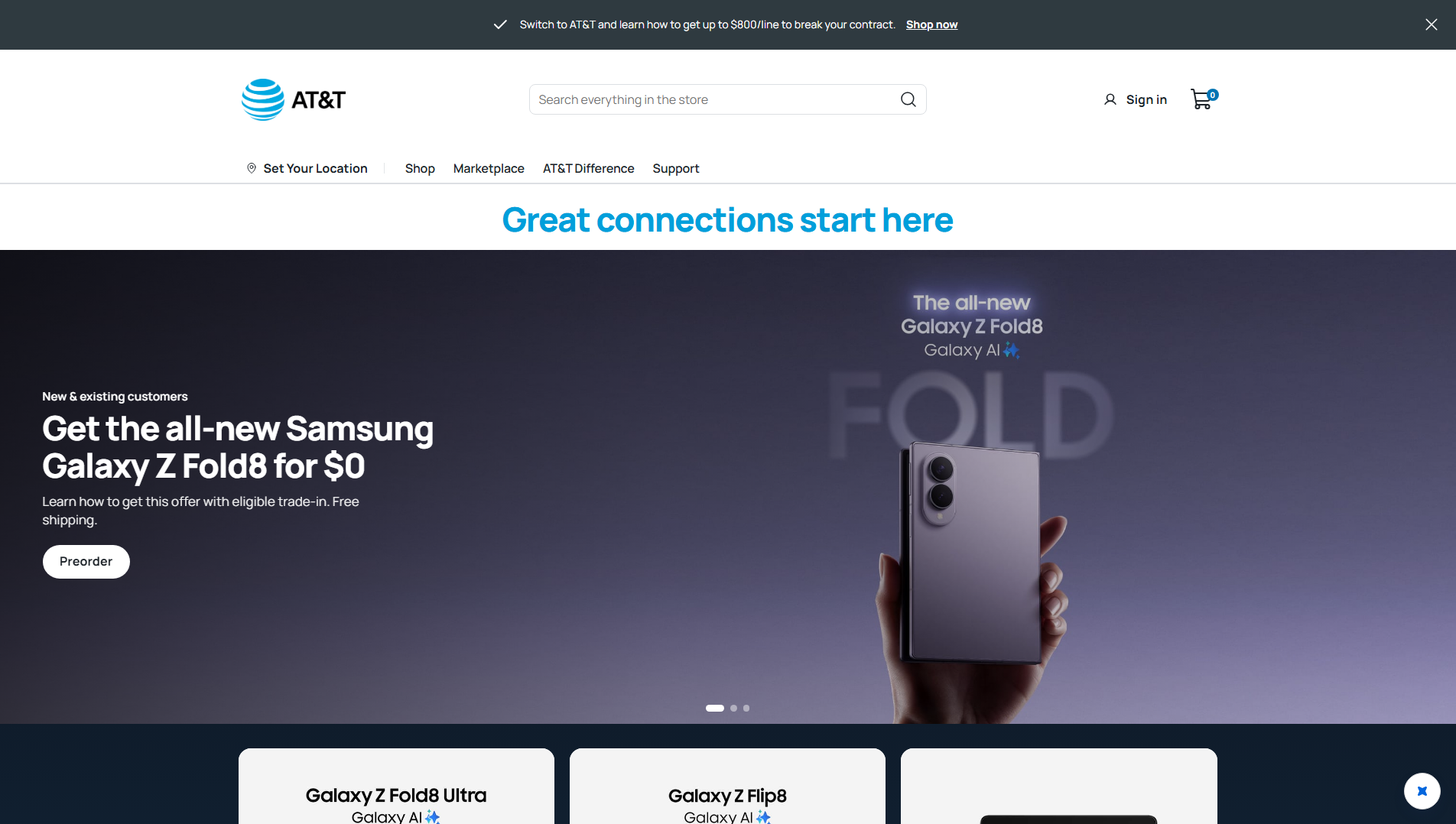 Screenshot of att.b2cdemostore.com