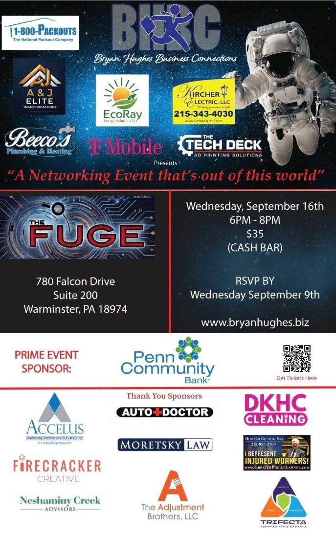BHBC Fall Mega Networking Event at The Fuge — A Networking Event that's out of this world