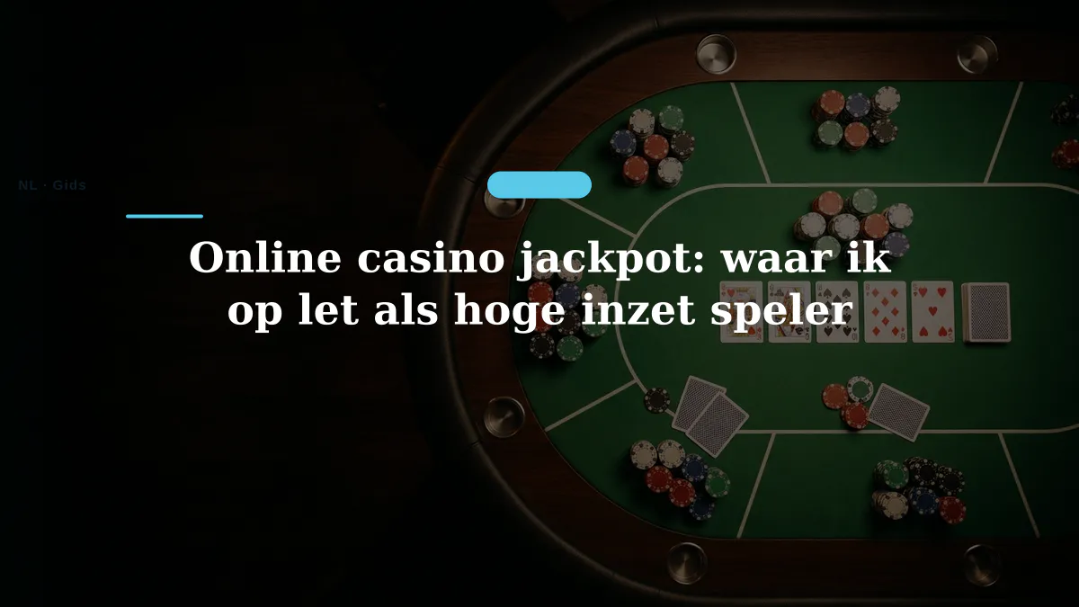 Online casino jackpot: waar ik op let als hoge inzet speler