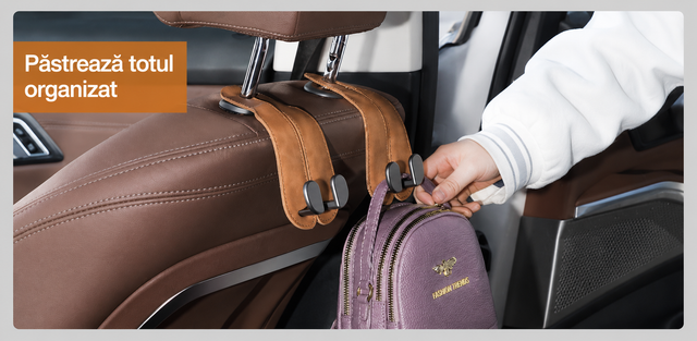 Set 2 carlige auto duble pentru tetiera NextWave - imagine 6