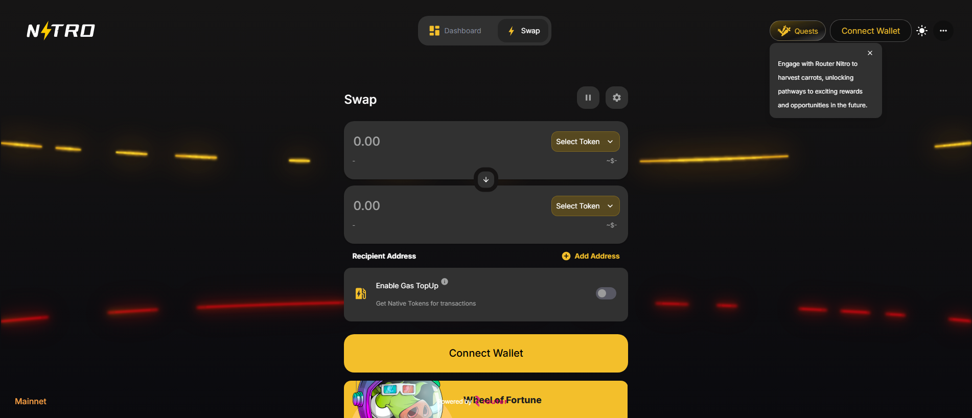 Screenshot of nitro-swap.pages.dev