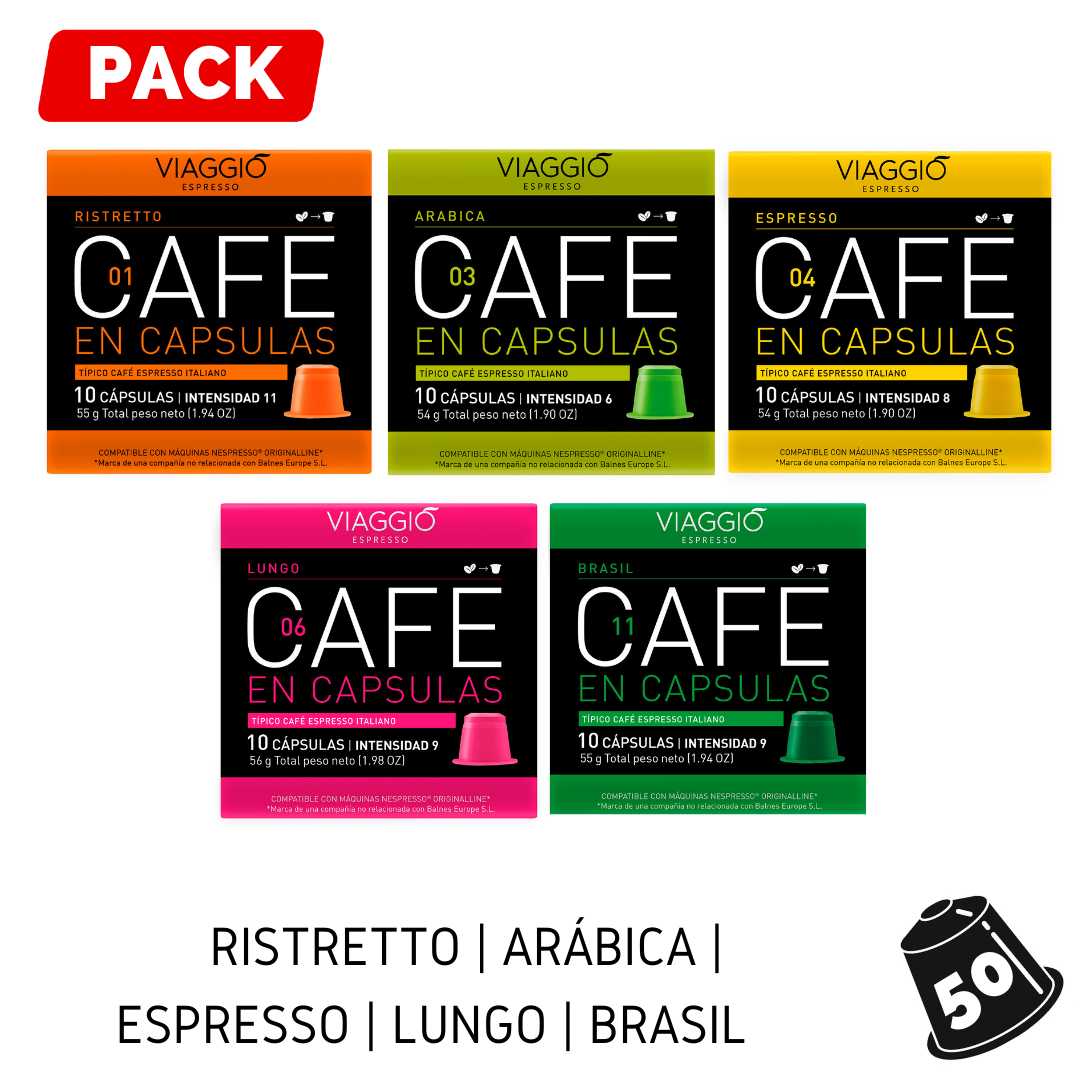 Ripley - CAPSULAS CAFE VIAGGIO PARA NESPRESSO - PACK 50 UNIDADES
