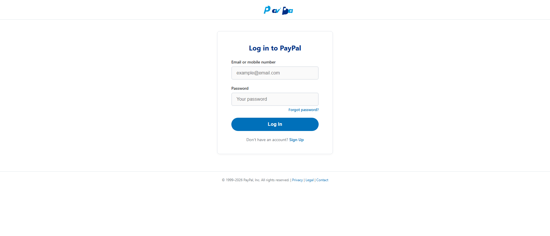 Forensic screenshot of [REDACTED] showing the phishing page layout