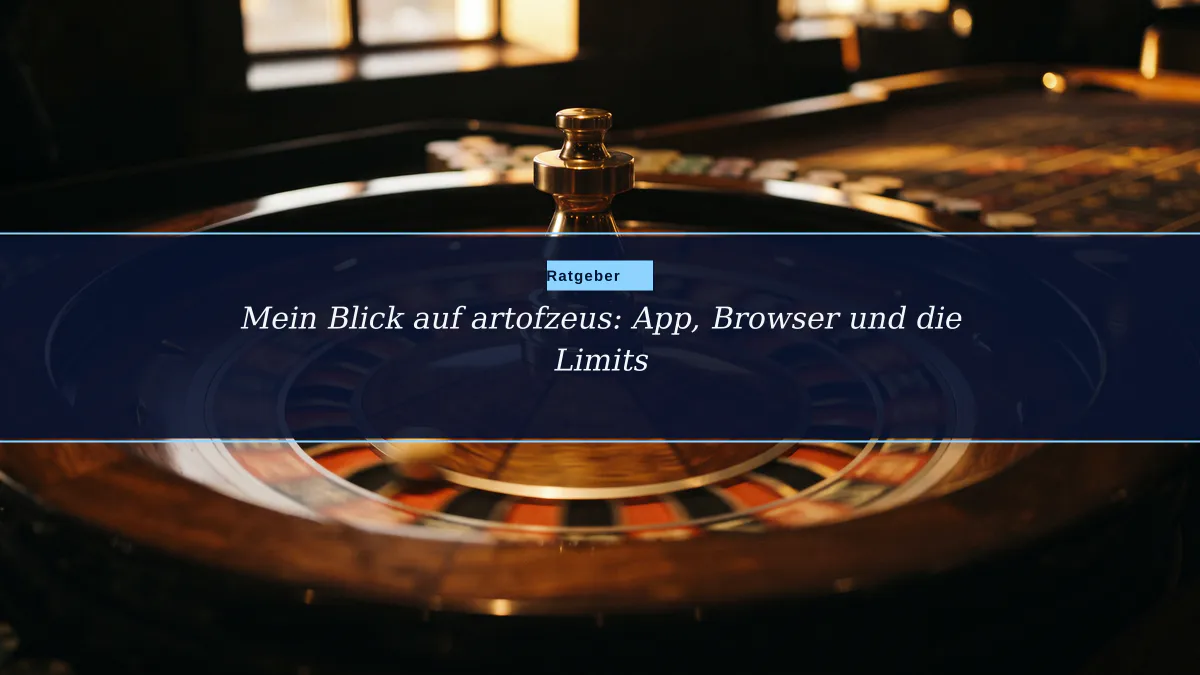 Mein Blick auf artofzeus: App, Browser und die Limits